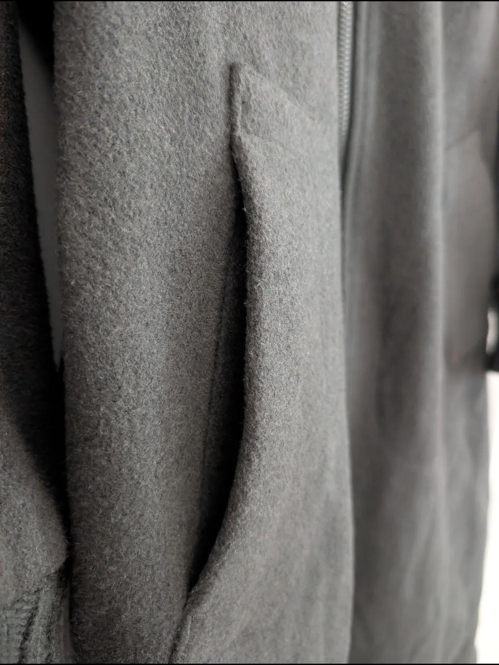 ASOS DESIGN knit collar longline coat in charcoal MEDIUM